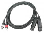 Cordon ligne 2x xlr femelle /2x rca mâle 3m