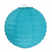 2 lanternes 20cm turquoise