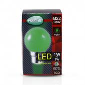 Ampoule LED B22 1W Vert