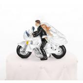 Couple mariés sur moto