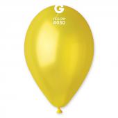 10 ballons unis jaunes