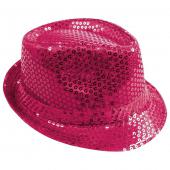 Chapeau borsalino sequins rose