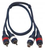 Cordon ligne 2x rca femelle/2x rca mâle 6m