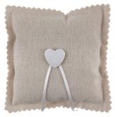 Coussin pour alliance avec coeur