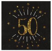 10 serviettes âge étincelant 50