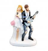 Couple mariés résine guitare