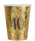 10 gobelets âge étincelant or 40