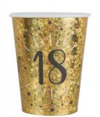 10 gobelets âge étincelant or 18