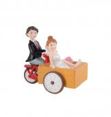 Couple mariés résine vélo