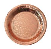 10 assiettes rose gold étincelant