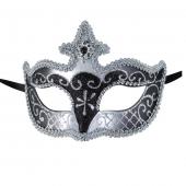 Loup vénitien argent et noir