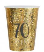 10 gobelets âge étincelant or 70