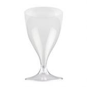 10 verres à pied transparent