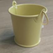 Mini seau métal jaune