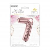 Ballon rose chiffre 7 35/40cm