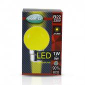 Ampoule LED B22 1W Jaune