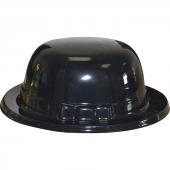 Chapeau melon pvc noir