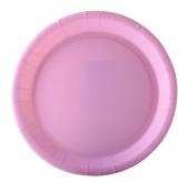 10 assiettes carton rose