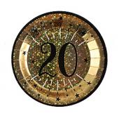 10 assiettes âge étincelant or 20