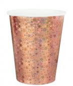 10 gobelets rose gold étincelant