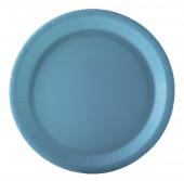 10 assiettes carton bleu