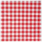 25 serviettes vichy rouge