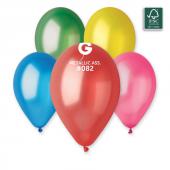50 ballons unis multicolores métallisés