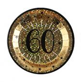 10 assiettes âge étincelant or 60