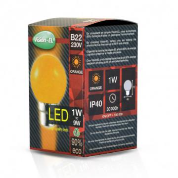 Ampoule LED B22 1W Orange