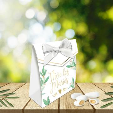 6 Boîtes à dragées vive les mariés