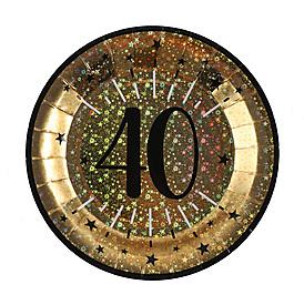 10 assiettes âge étincelant or 40