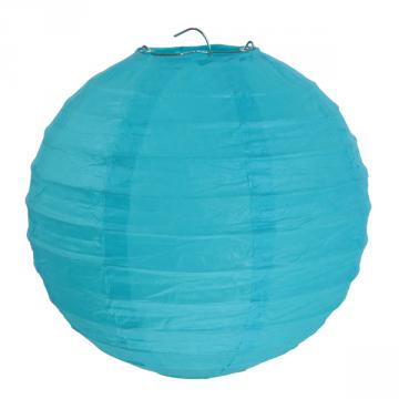 2 lanternes 30cm turquoise