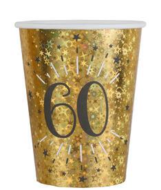 10 gobelets âge étincelant or 60