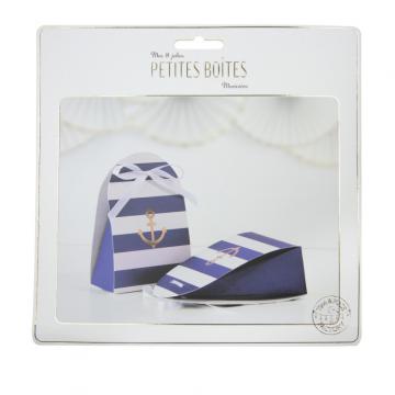 Petites boîtes carton marinière