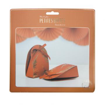 Petites boîtes carton terracotta