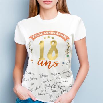 T-shirt 18 ans femme