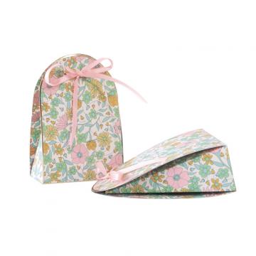 Petites boîtes carton shabby et or