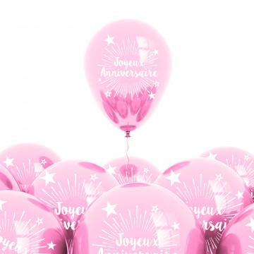 Ballons Rose Bonbons Joyeux Anniversaire