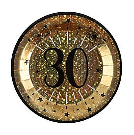 10 assiettes âge étincelant or 30