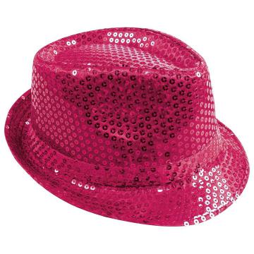 Chapeau borsalino sequins rose