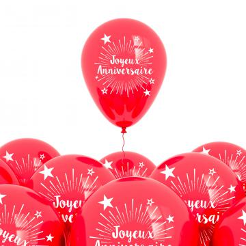 Ballons Rouge Joyeux Anniversaire