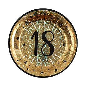 10 assiettes âge étincelant or 18 ans