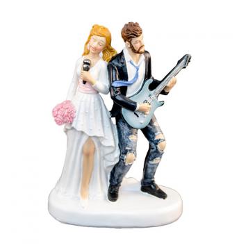 Couple mariés résine guitare