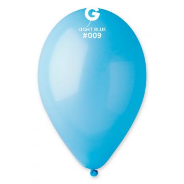 50 ballons unis bleus clair