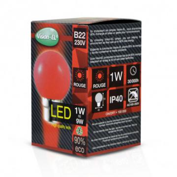 Ampoule LED B22 1W Rouge