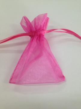 5 pochons organza fuschia