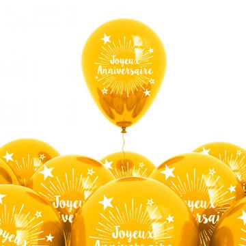 Ballons Doré Joyeux Anniversaire