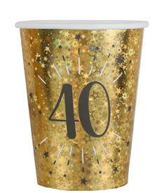 10 gobelets âge étincelant or 40