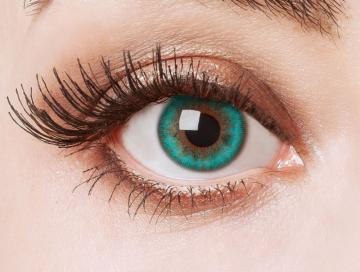 Lentilles fantaisie aquamarine