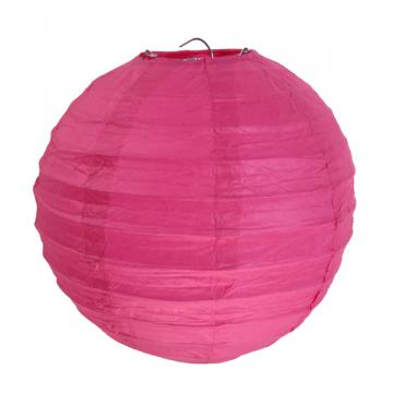 2 lanternes 20cm fuschia